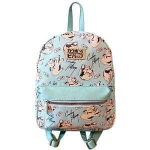 Cowboy Bebop Corgi  Mini Vegan Leather Backpack.